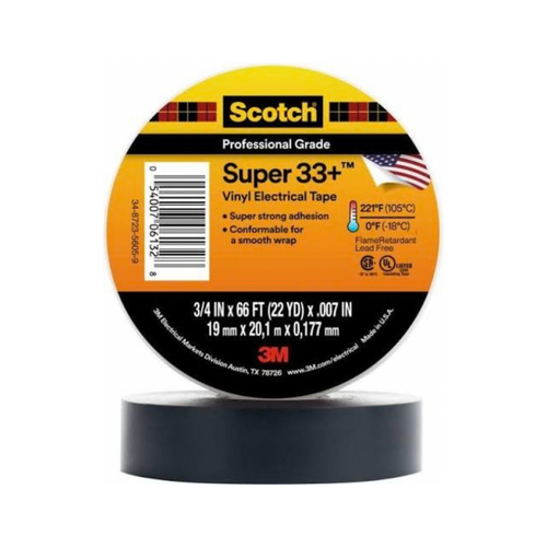 3M Scotch Super 33+ Vinyl Electrical Tape isolasi listrik hitam