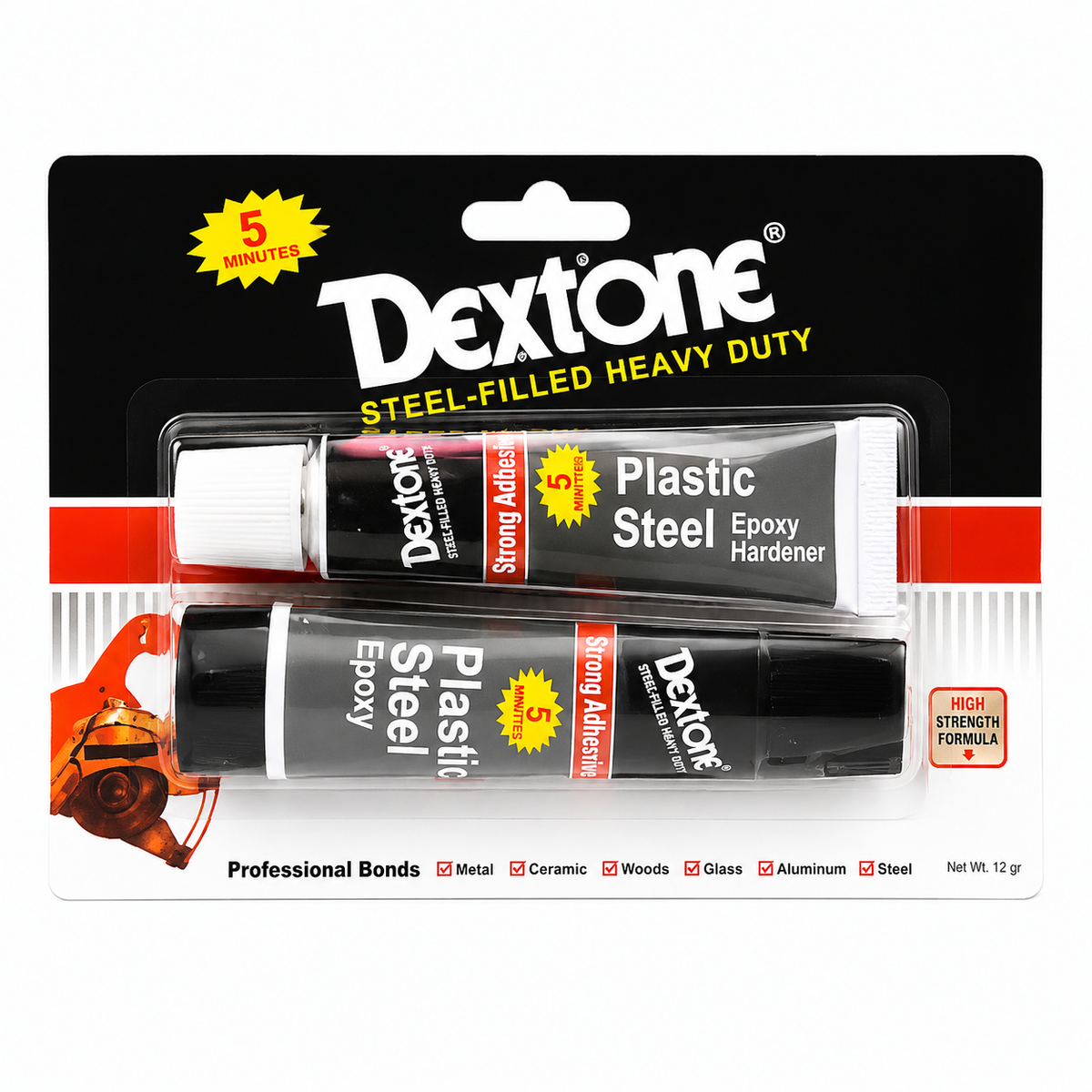 Dextone lem epoxy 5 menit 12 gr resin dan hardener