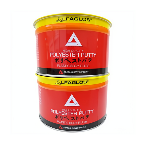 Alfaglos Polyester Putty 1 kg dengan hardener dempul mobil