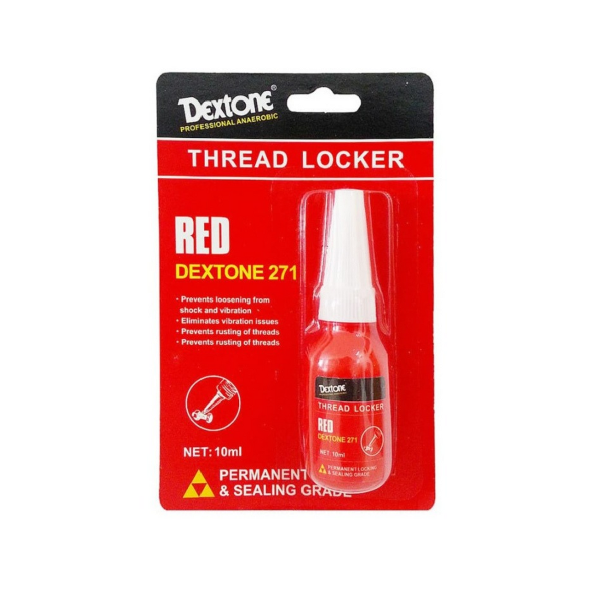 Dextone 271 Thread Locker Red 10 ml lem baut permanen