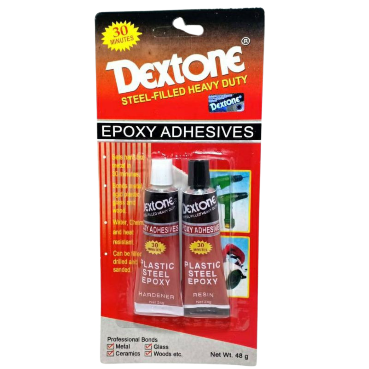 Dextone Lem Epoxy 30 Menit 48 gr – Lem Besi 2 Komponen