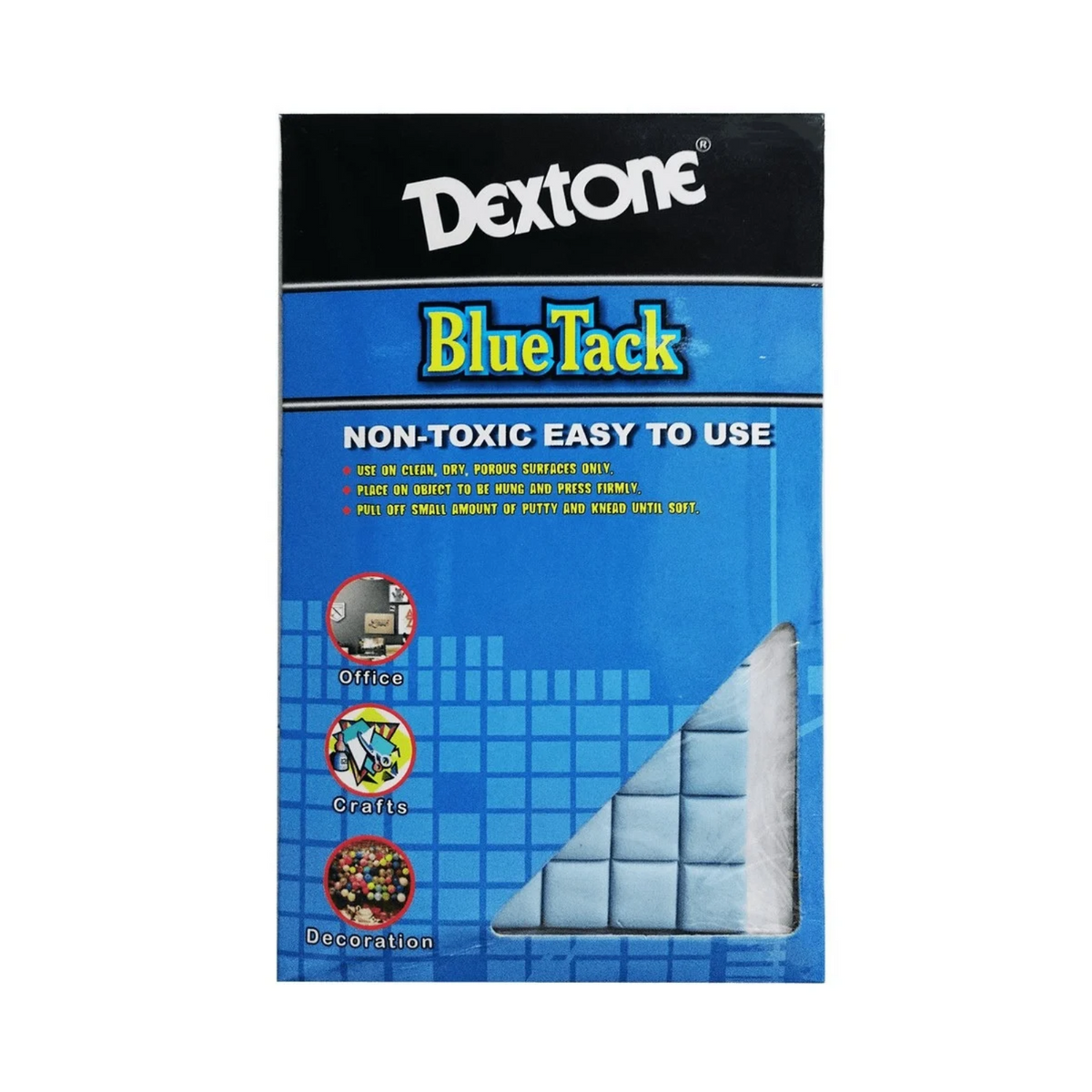 Dextone Blue Tack 50 gr perekat pengganti pin dan paku