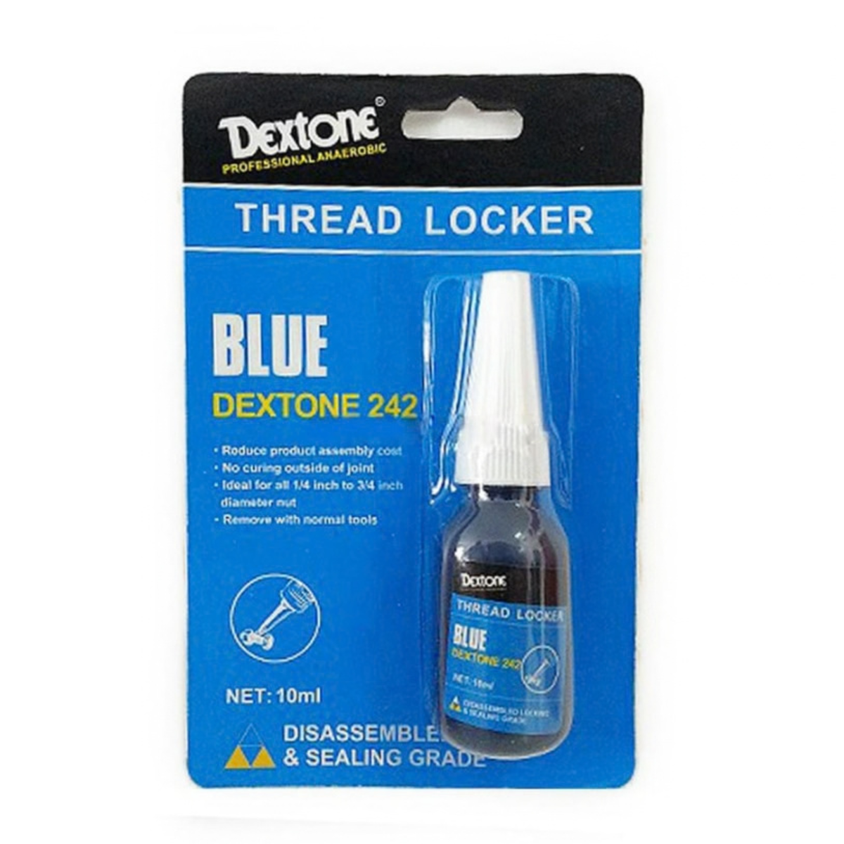 Dextone 242 Thread Locker Blue 10 ml – Lem Baut Medium Strength
