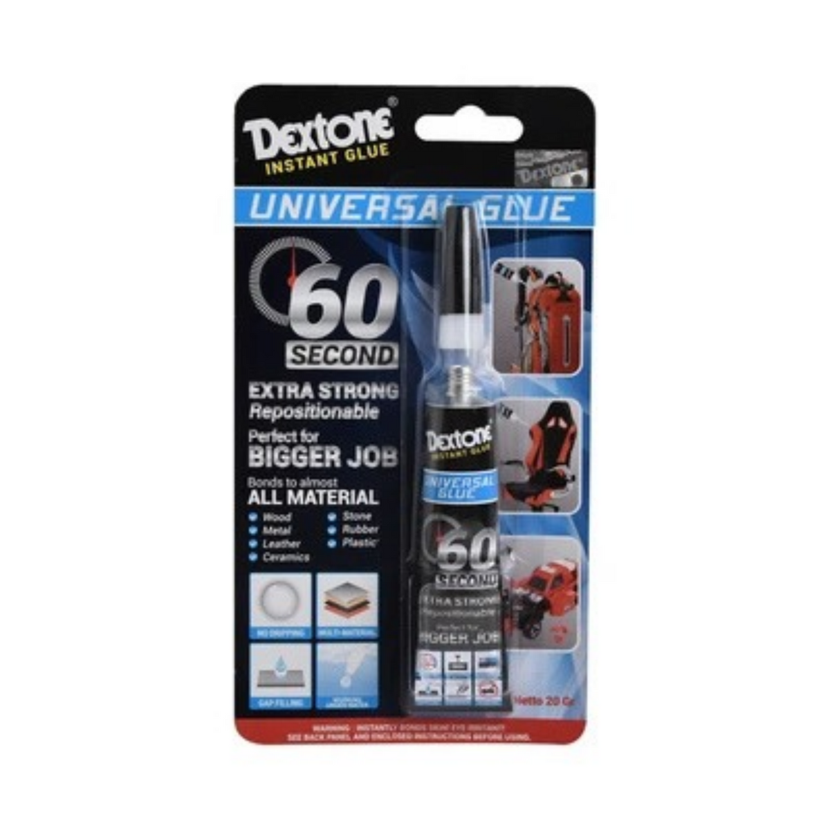 Dextone Universal Glue Gel 20 gr lem serbaguna kental
