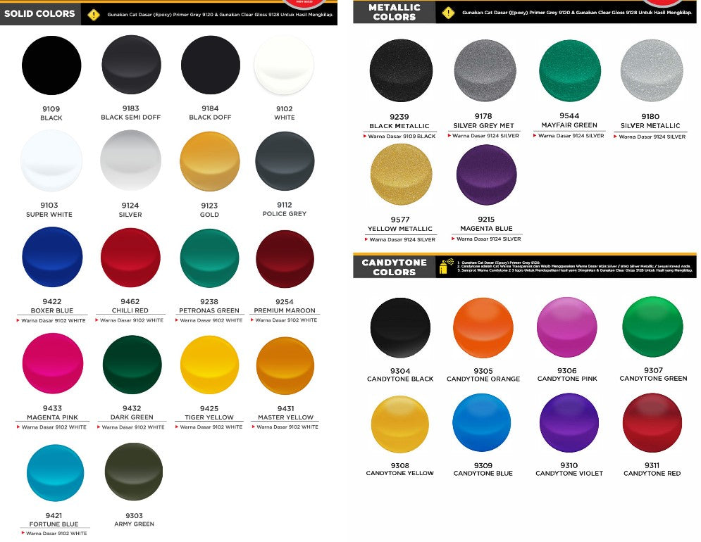 Diton Premium Cat Semprot 400 cc – Pilihan Warna