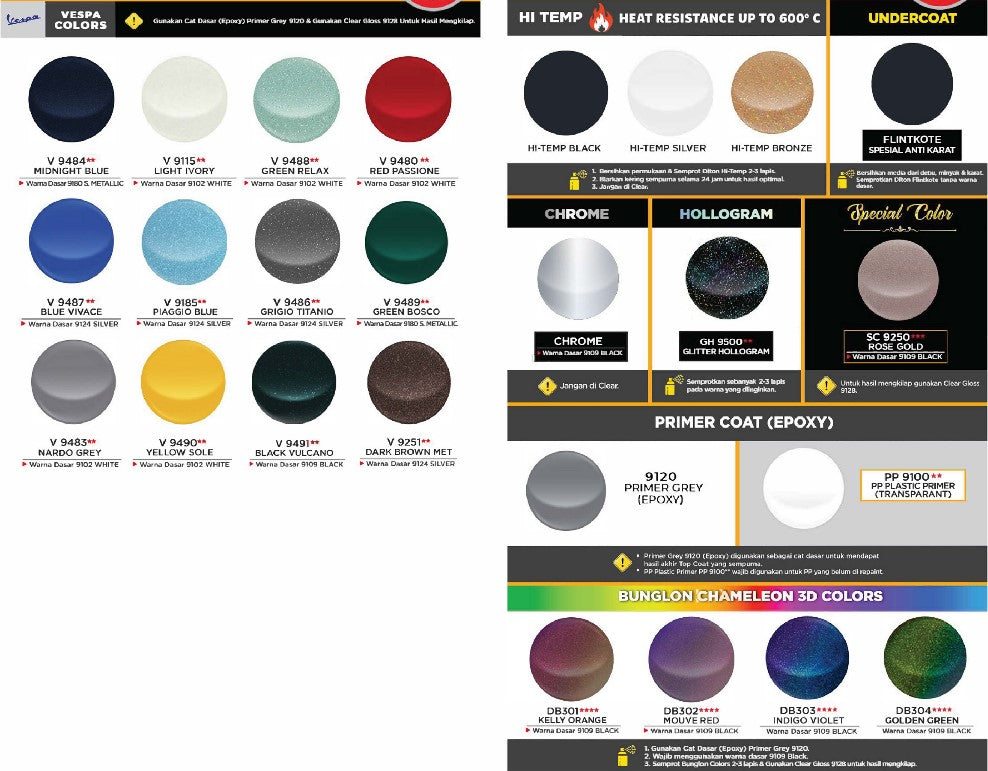 Diton Premium Cat Semprot 400 cc – Pilihan Warna