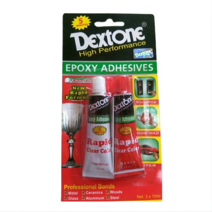 Dextone Rapid Epoxy 5 Menit Clear lem epoxy 2 komponen 30 ml