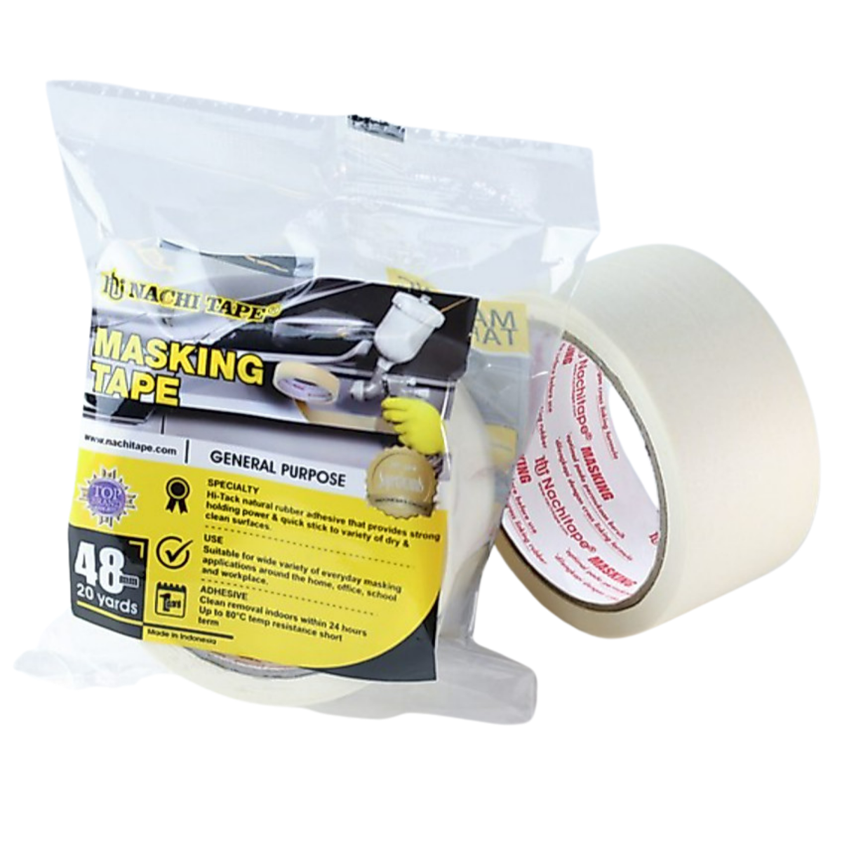 Nachi Masking Tape 48 mm 2 Inch x 20 Yard lakban kertas